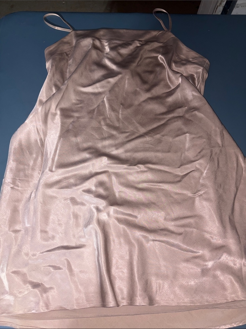Satin Slip Dress in Dusty Rose